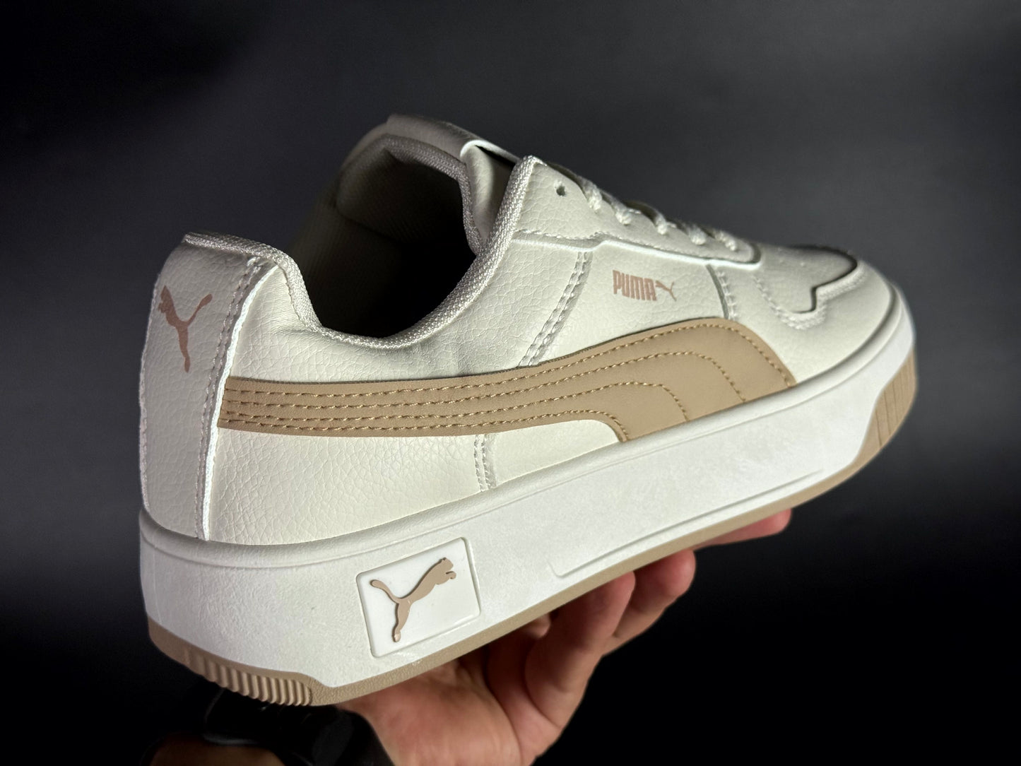 puma carina white/brown