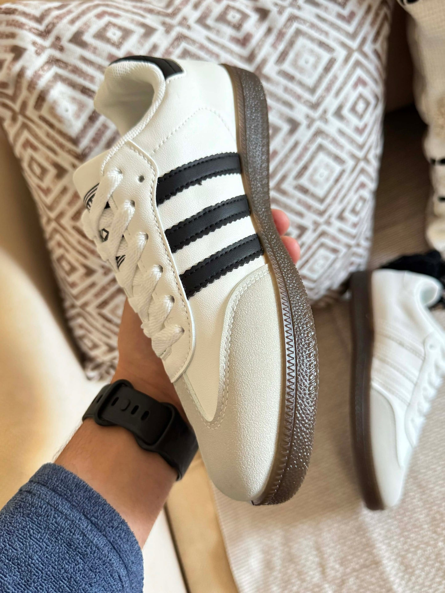 adidas samba white black