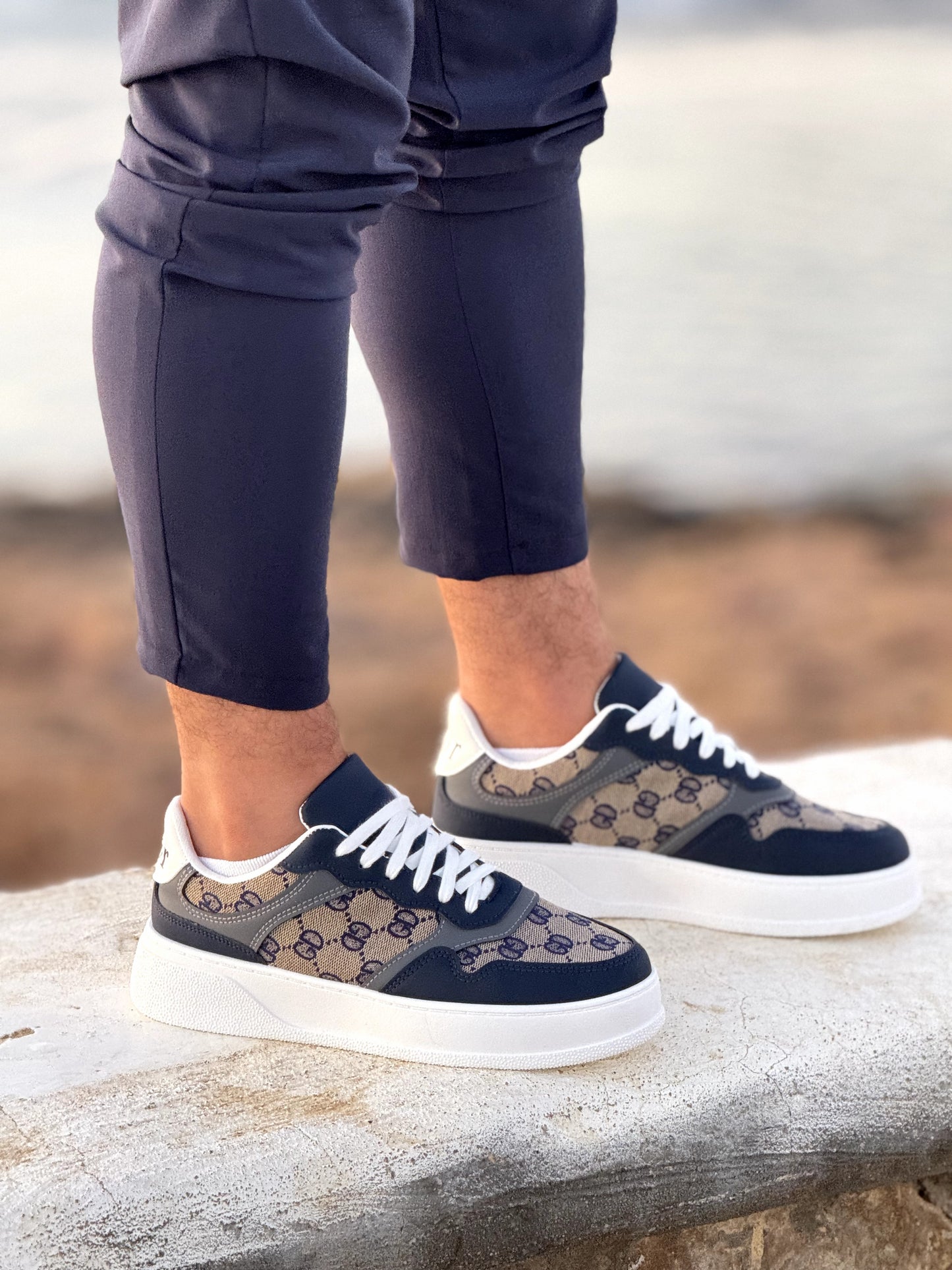 sneakers Dior tissu gucci