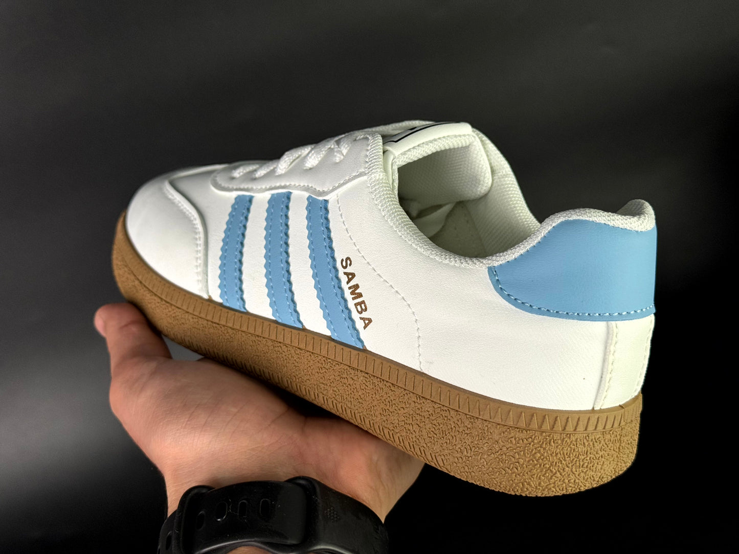 adidas samba blanche - bleu 36 - 40