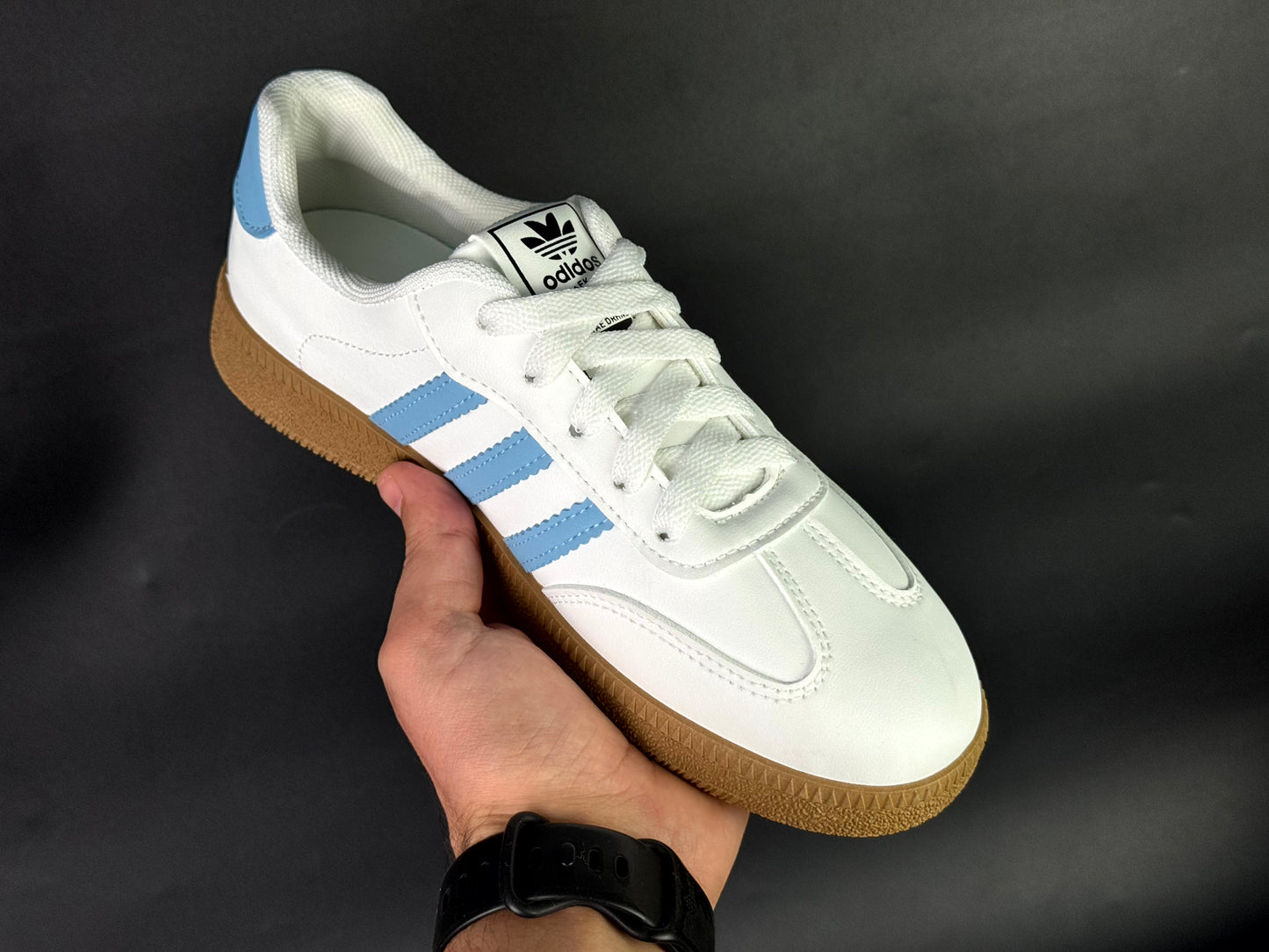 adidas samba blanche - bleu 36 - 40