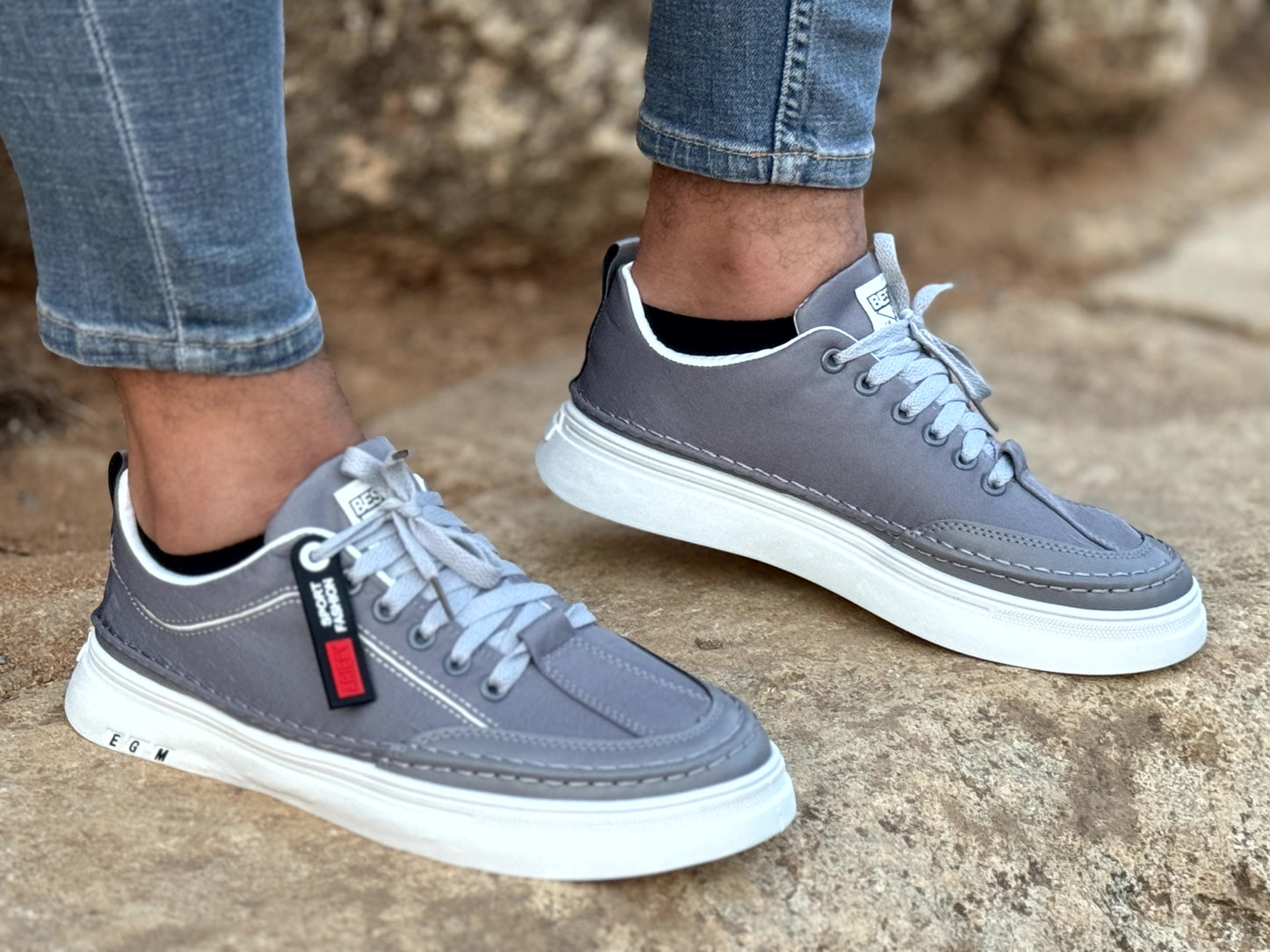New sneakers fashion grey white