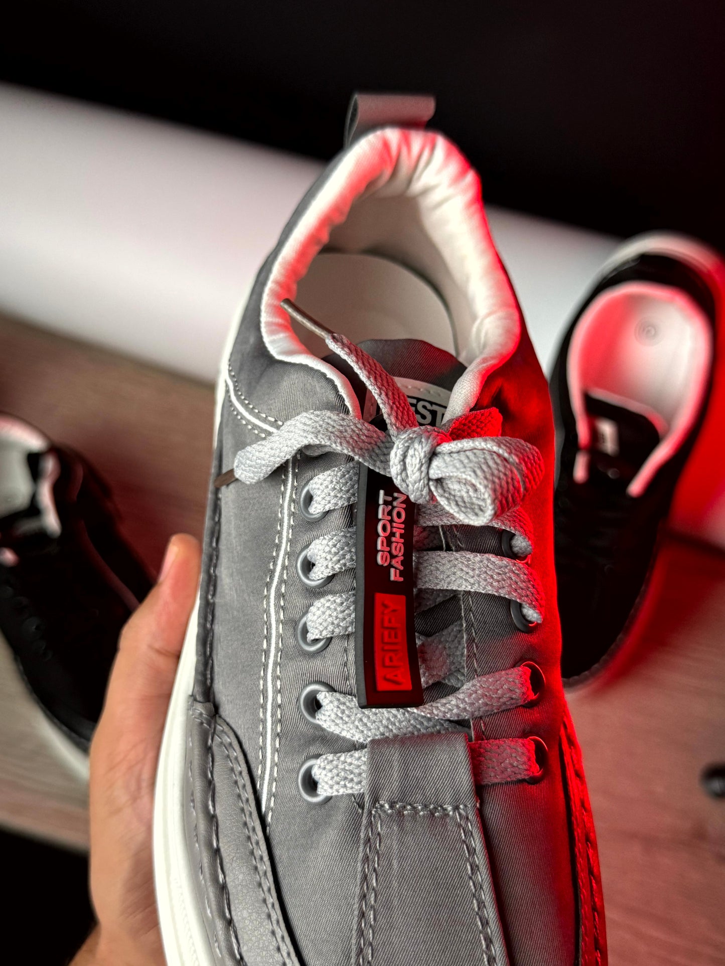 New sneakers fashion grey white