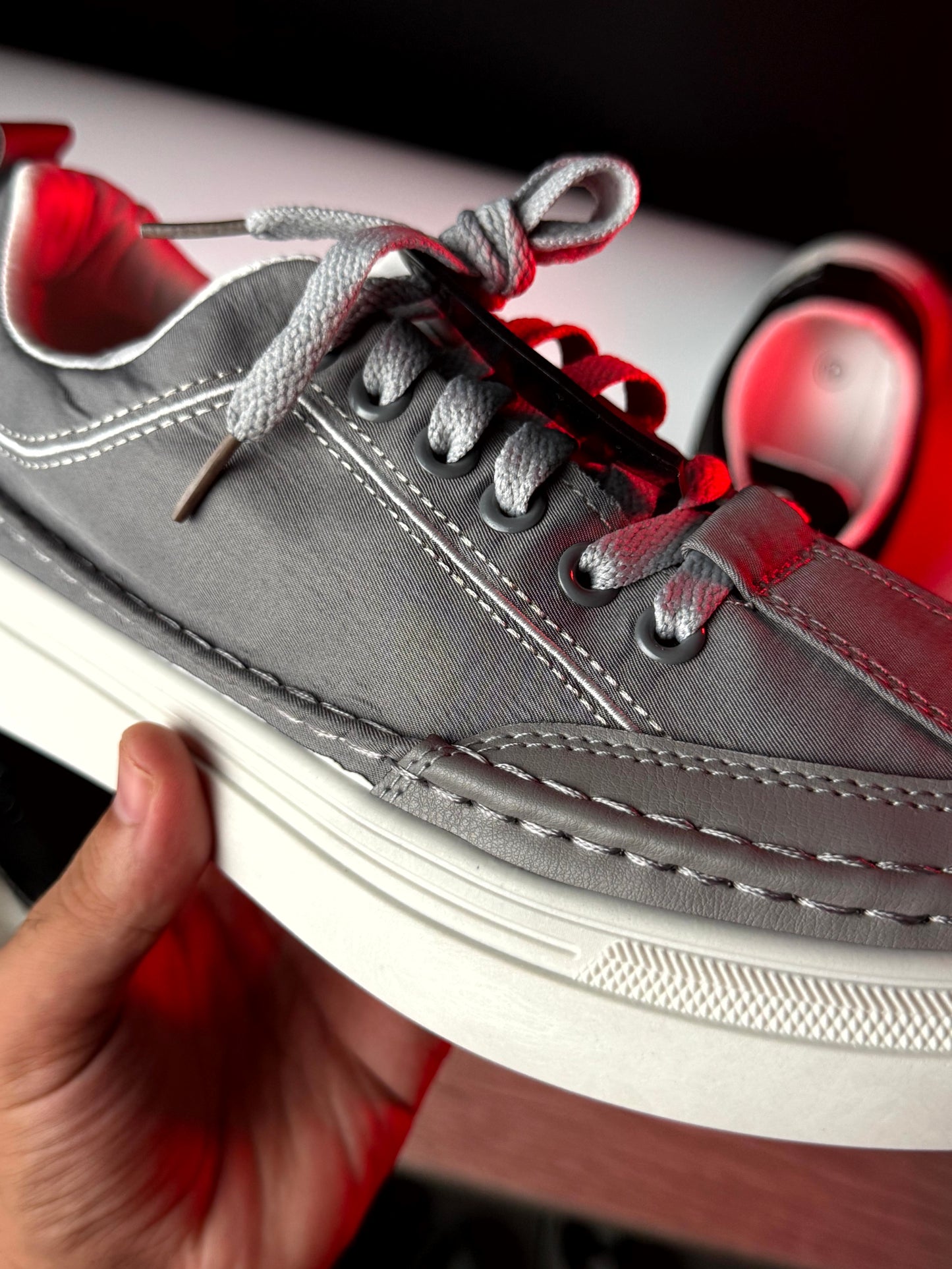 New sneakers fashion grey white